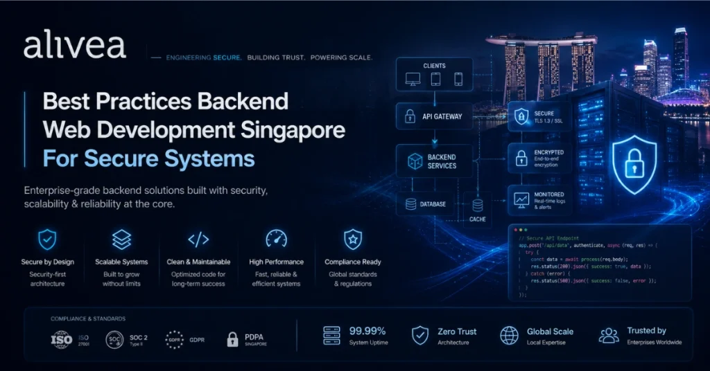 best practices backend web development singapore for secure systems