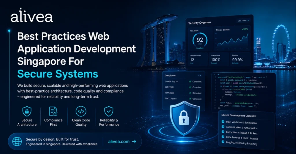 best practices web application development singapore for secure systems