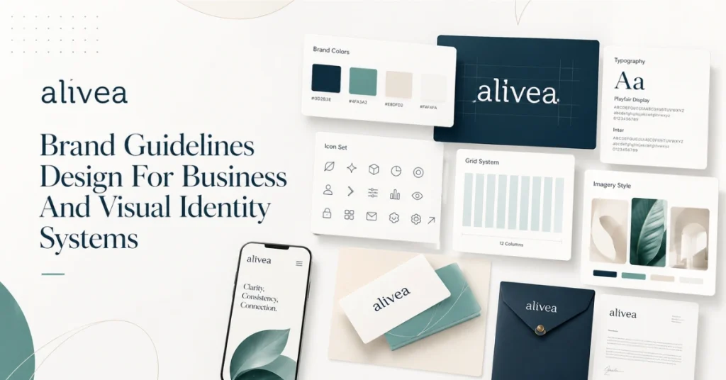 brand guidelines design for business and visual identity systems