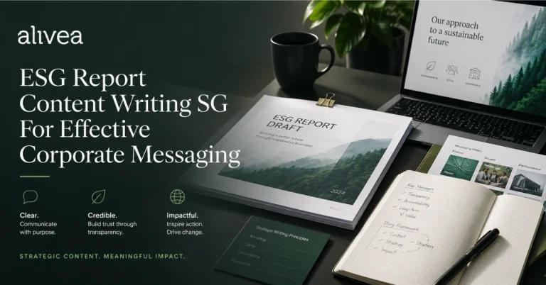 ESG Report Content Writing SG for Effective Corporate Messaging