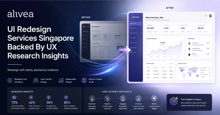 UI Redesign Services Singapore Backed by UX Research Insights